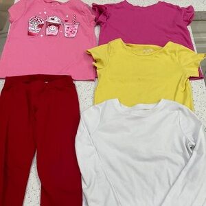 Cat & Jack girls T-shirt and legging bundle size XS/S